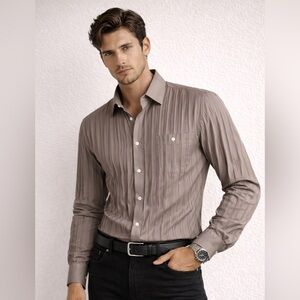 Issey Miyake Men Beige Shirt